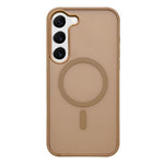 Custodia per telefono MagSafe con effetto pelle satinata, For Galaxy S22+ 5G, For Galaxy S22 5G