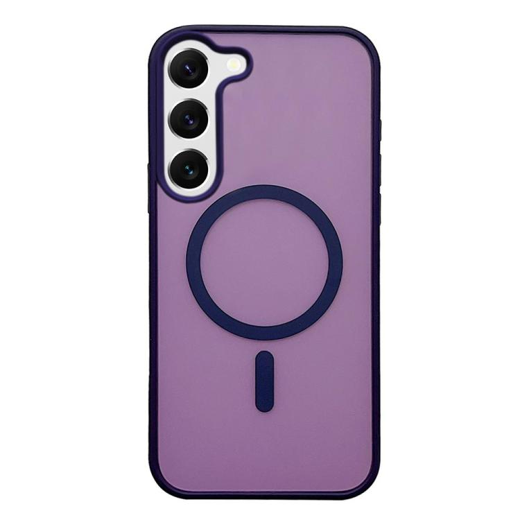 Custodia per telefono MagSafe con effetto pelle satinata, For Galaxy S22+ 5G, For Galaxy S22 5G