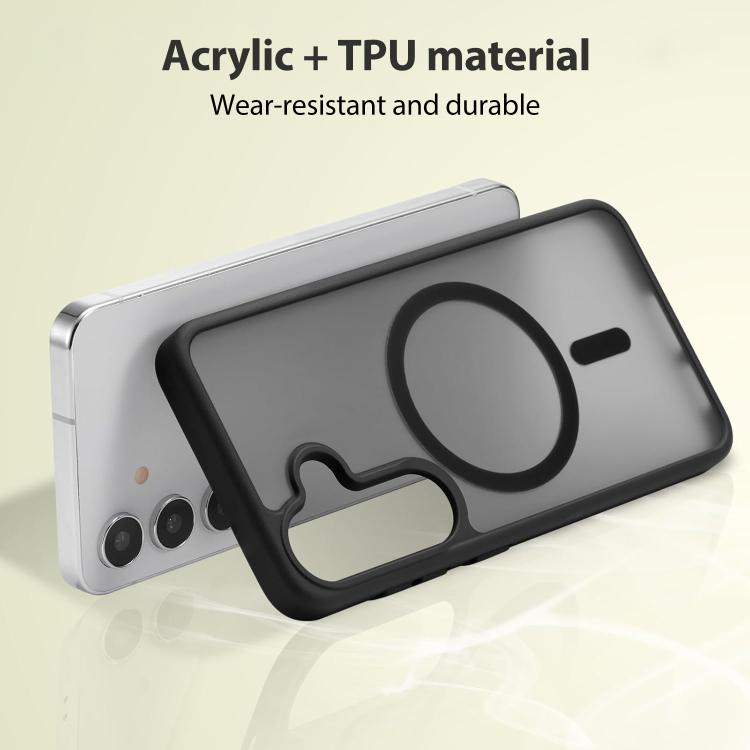 Custodia per telefono MagSafe con effetto pelle satinata, For Galaxy S25 FE 5G, For Galaxy S25 Edge 5G, For Galaxy S25 5G, For Galaxy S25+ 5G