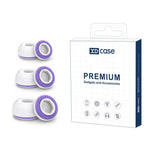 XDcase 3 paia di inserti auricolari di ricambio in spugna di silicone, taglie S/M/L, White Purple, White Blue