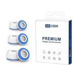 XDcase 3 paia di inserti auricolari di ricambio in spugna di silicone, taglie S/M/L, White Purple, White Blue