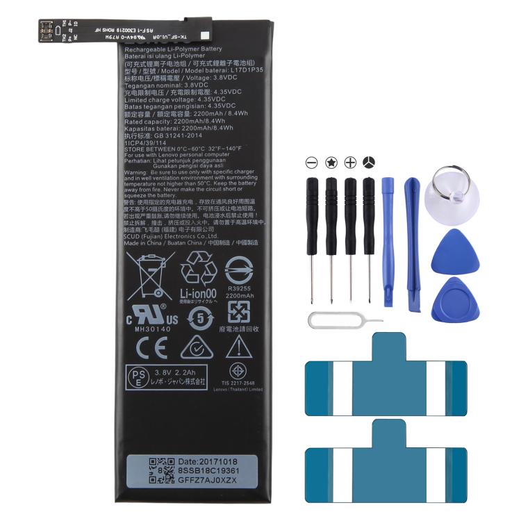 Batteria del tablet, For Lenovo Tab 4 10 Plus TB-X704F/N 2200mAh L17D1P35