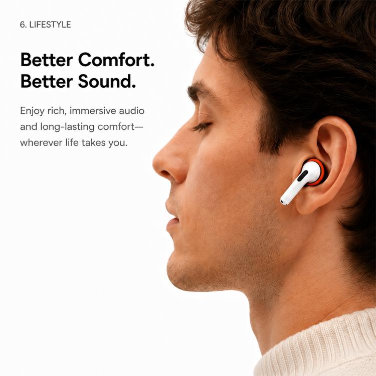 Kit di 4 paia di inserti auricolari di ricambio in spugna di silicone XDcase, taglie L/M/S/XS, For AirPods Pro 2 / 1