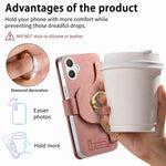 Portafoglio con cerniera, anello con bordo argentato e foro di precisione, blocco RFID, custodia magnetica in pelle vegana per telefono., For Galaxy A08 / A07 4G / 5G, For Galaxy A18 / A17 4G / 5G, For Galaxy A57 5G