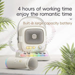 Altoparlante karaoke C60 Mini compatibile con Bluetooth, con tastiera al pianoforte e microfono wireless.