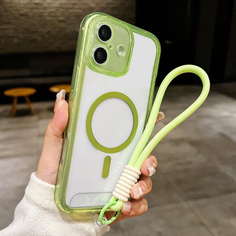 Custodia per telefono ibrida in TPU e acrilico trasparente, antiurto, con fori precisi e chiusura magnetica, dotata di cordino., For iPhone 17 Pro Max, For iPhone 17 Pro, For iPhone 17, For iPhone Air