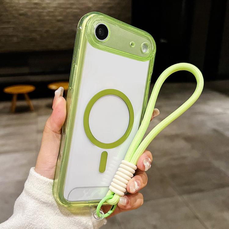 Custodia per telefono ibrida in TPU e acrilico trasparente, antiurto, con fori precisi e chiusura magnetica, dotata di cordino., For iPhone 17 Pro Max, For iPhone 17 Pro, For iPhone 17, For iPhone Air