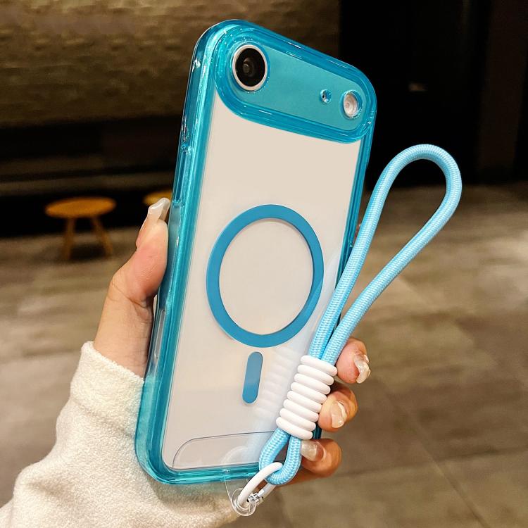 Custodia per telefono ibrida in TPU e acrilico trasparente, antiurto, con fori precisi e chiusura magnetica, dotata di cordino., For iPhone 17 Pro Max, For iPhone 17 Pro, For iPhone 17, For iPhone Air