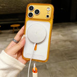 Custodia per telefono ibrida in TPU e acrilico trasparente, antiurto, con fori precisi e chiusura magnetica, dotata di cordino., For iPhone 17 Pro Max, For iPhone 17 Pro, For iPhone 17, For iPhone Air