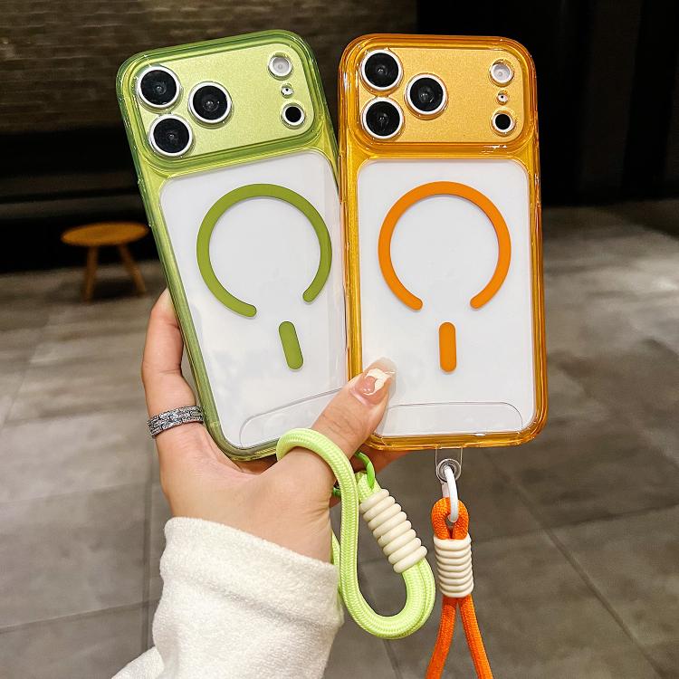 Custodia per telefono ibrida in TPU e acrilico trasparente, antiurto, con fori precisi e chiusura magnetica, dotata di cordino., For iPhone 17 Pro Max, For iPhone 17 Pro, For iPhone 17, For iPhone Air