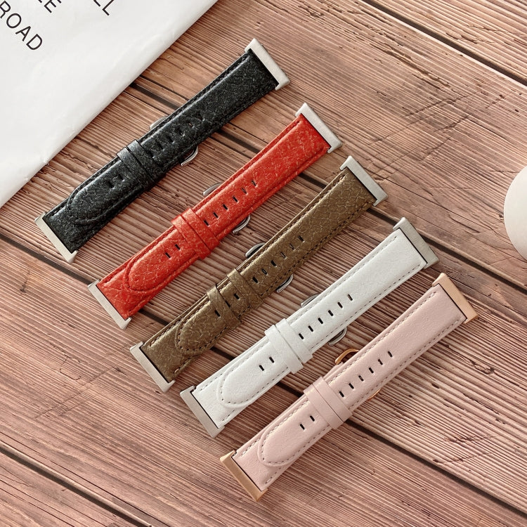 Cinturino in pelle con texture conchiglia per OPPO Watch