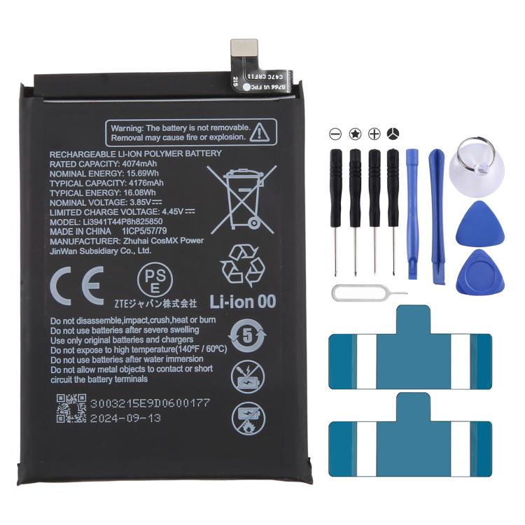 Batteria da 4176 mAh Li3941T44P8H825850 per ZTE Axon 30 A2022 / Axon 30 5G