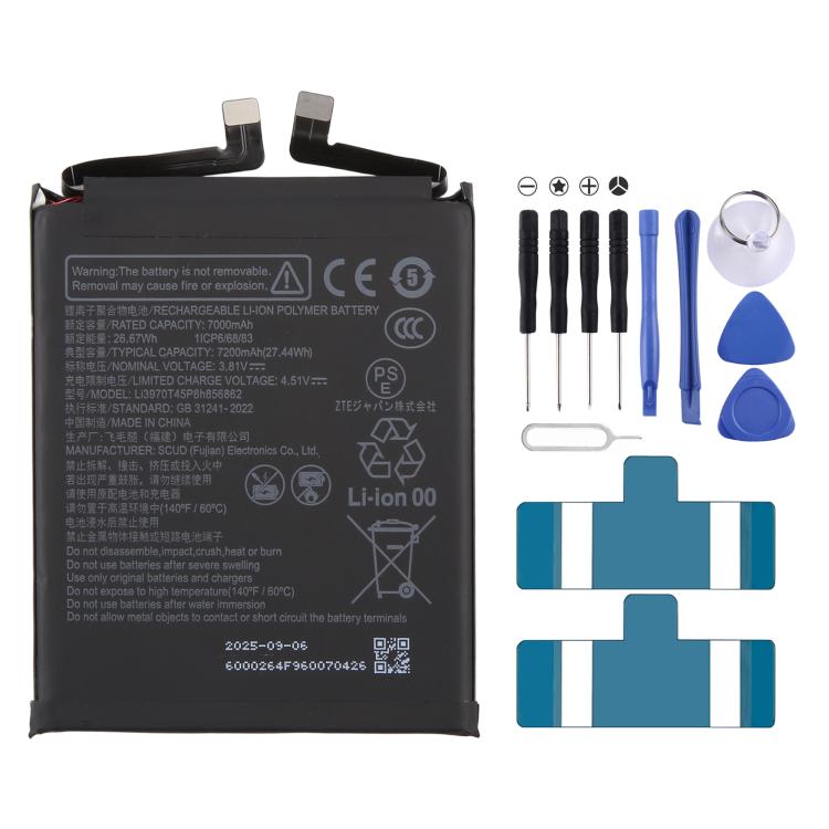 Batteria da 7200 mAh Li3970T45P8H856862 per ZTE nubia Z80 Ultra NX741J