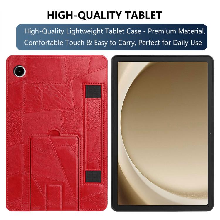 Cinturino da polso retrò in ecopelle con retro in pelle vegana e supporto per tablet., For Galaxy Tab A11+ / A9+, For Galaxy Tab A11 / A9, For Galaxy Tab S10 FE / S9 FE / S10 Lite, For Galaxy Tab S11