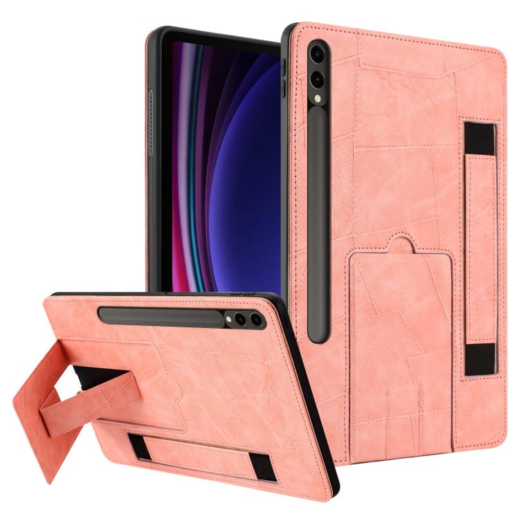 Cinturino da polso retrò in ecopelle con retro in pelle vegana e supporto per tablet., For Galaxy Tab S10 FE+, For Galaxy Tab S10+ / S9 FE+ / S9+, For Galaxy Tab S6 Lite 2024 / P610