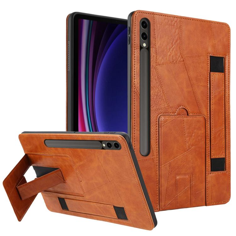 Cinturino da polso retrò in ecopelle con retro in pelle vegana e supporto per tablet., For Galaxy Tab S10 FE+, For Galaxy Tab S10+ / S9 FE+ / S9+, For Galaxy Tab S6 Lite 2024 / P610