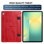 Cinturino da polso retrò in ecopelle con retro in pelle vegana e supporto per tablet., For Galaxy Tab S10 FE+, For Galaxy Tab S10+ / S9 FE+ / S9+, For Galaxy Tab S6 Lite 2024 / P610