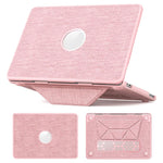 Custodia protettiva per laptop con supporto magnetico e texture in tessuto., For MacBook Neo 13 inch 2026 A18 Pro A3404