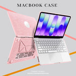 Custodia protettiva per laptop con supporto magnetico e texture in tessuto., For MacBook Neo 13 inch 2026 A18 Pro A3404
