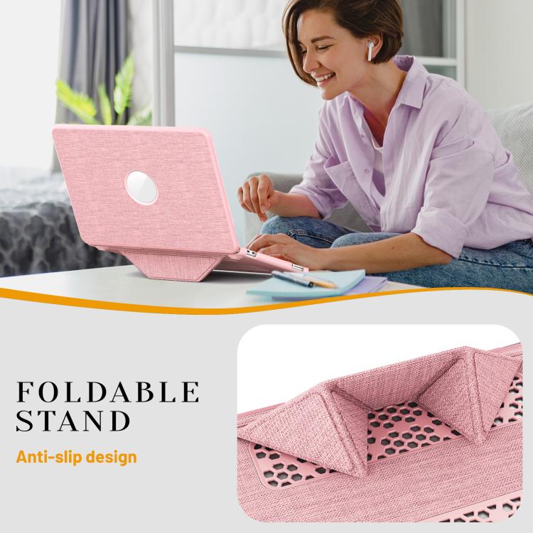 Custodia protettiva per laptop con supporto magnetico e texture in tessuto., For MacBook Neo 13 inch 2026 A18 Pro A3404