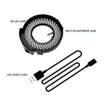 RF4 OK-9 Anello luminoso a LED regolabile da 144 pezzi per microscopio stereoscopico binoculare/trinoculare, OK-9