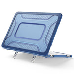 Custodia protettiva per laptop ibrida in PC, TPU, a nido d'ape e metallo con supporto., For MacBook Air 13.6 inch 2022/2024/2025/2026, For MacBook Neo 13 inch 2026 A18 Pro A3404