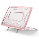 Custodia protettiva per laptop ibrida in PC, TPU, a nido d'ape e metallo con supporto., For MacBook Air 13.6 inch 2022/2024/2025/2026, For MacBook Neo 13 inch 2026 A18 Pro A3404