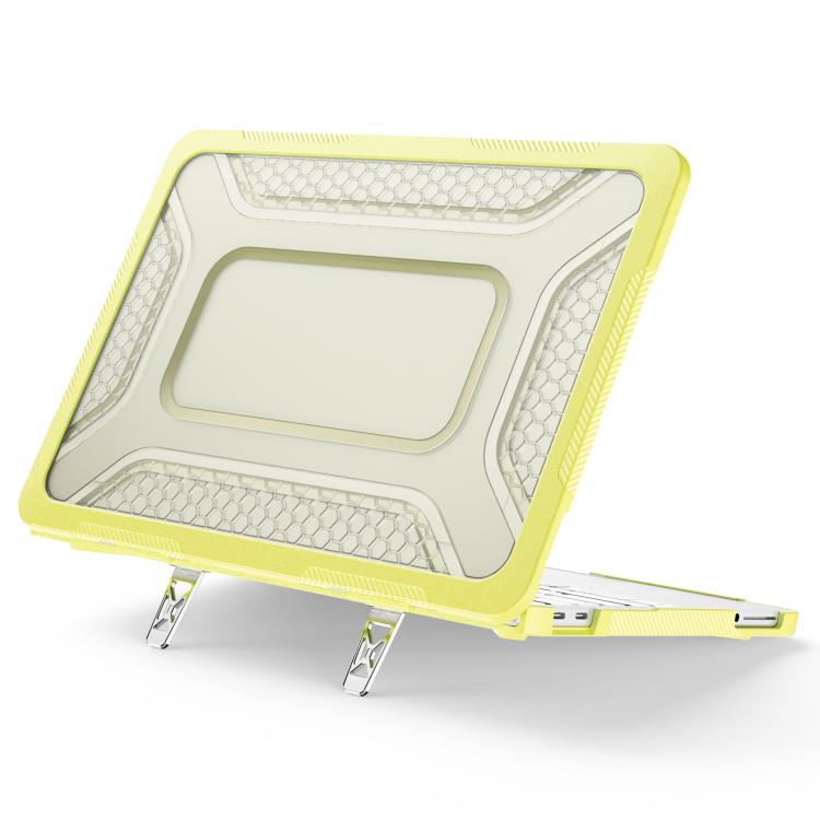 Custodia protettiva per laptop ibrida in PC, TPU, a nido d'ape e metallo con supporto., For MacBook Air 13.6 inch 2022/2024/2025/2026, For MacBook Neo 13 inch 2026 A18 Pro A3404