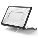 Custodia protettiva per laptop ibrida in PC, TPU, a nido d'ape e metallo con supporto., For MacBook Air 13.6 inch 2022/2024/2025/2026, For MacBook Neo 13 inch 2026 A18 Pro A3404