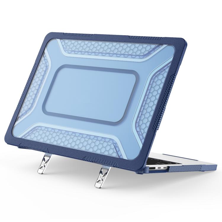 Custodia protettiva per laptop ibrida in PC, TPU, a nido d'ape e metallo con supporto., For MacBook Air 13.6 inch 2022/2024/2025/2026, For MacBook Neo 13 inch 2026 A18 Pro A3404