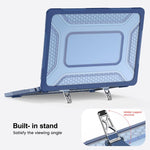 Custodia protettiva per laptop ibrida in PC, TPU, a nido d'ape e metallo con supporto., For MacBook Air 13.6 inch 2022/2024/2025/2026, For MacBook Neo 13 inch 2026 A18 Pro A3404