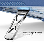 Custodia protettiva per laptop ibrida in PC, TPU, a nido d'ape e metallo con supporto., For MacBook Air 13.6 inch 2022/2024/2025/2026, For MacBook Neo 13 inch 2026 A18 Pro A3404