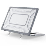 Custodia protettiva per laptop ibrida in PC, TPU, a nido d'ape e metallo con supporto., For MacBook Air 13.6 inch 2022/2024/2025/2026, For MacBook Neo 13 inch 2026 A18 Pro A3404