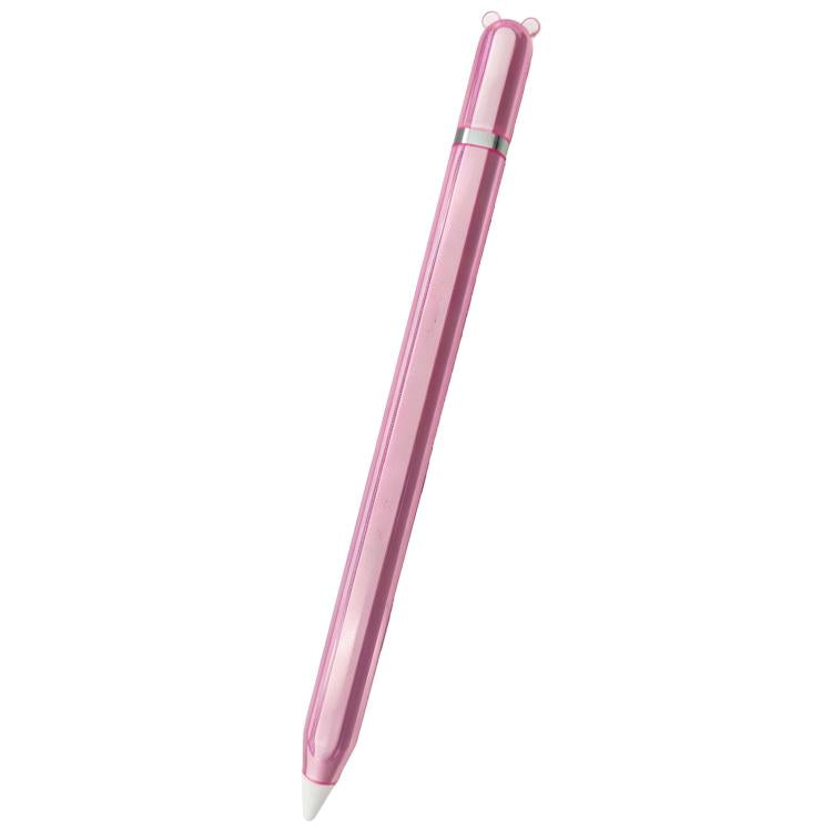 Custodia protettiva in silicone TPU trasparente a forma di orso grande per penna stilo., For Apple Pencil 2 / Pro