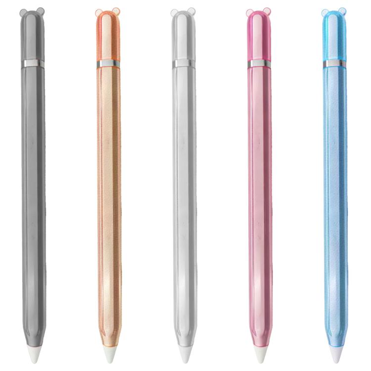 Custodia protettiva in silicone TPU trasparente a forma di orso grande per penna stilo., For Apple Pencil 2 / Pro