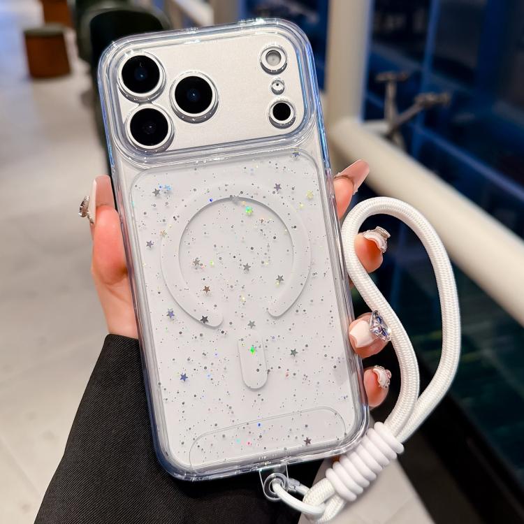 Custodia per telefono magnetica in resina epossidica sfumata antiurto con fori di precisione e cordino., For iPhone 17 Pro Max, For iPhone 17 Pro, For iPhone 17, For iPhone Air