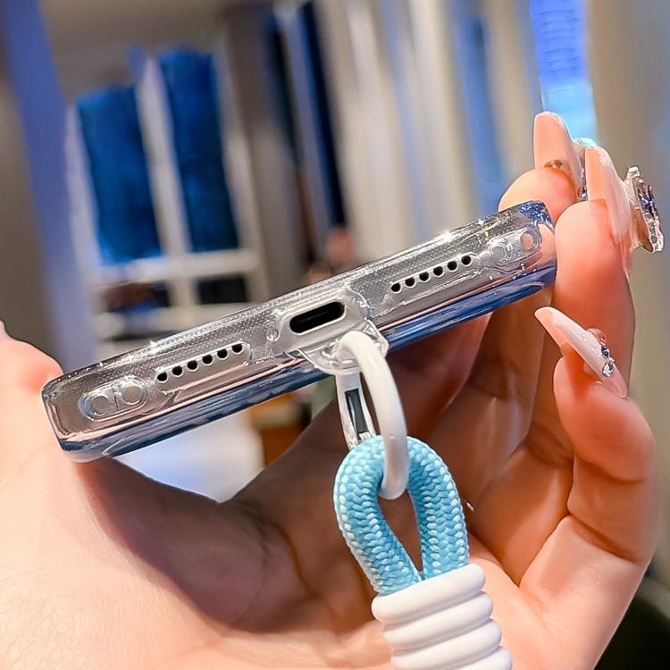 Custodia per telefono magnetica in resina epossidica sfumata antiurto con fori di precisione e cordino., For iPhone 17 Pro Max, For iPhone 17 Pro, For iPhone 17, For iPhone Air