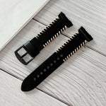 Cinturino in pelle con cucitura lisca di pesce per OPPO Watch