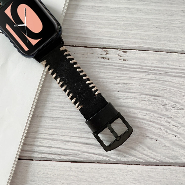 Cinturino in pelle con cucitura lisca di pesce per OPPO Watch