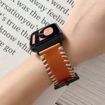 Cinturino in pelle con cucitura lisca di pesce per OPPO Watch