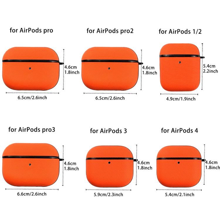 Custodia protettiva per auricolari in pelle a doppio strato con tessuto tecnico., For AirPods Pro 3, For AirPods 4, For AirPods Pro 2, For AirPods 3