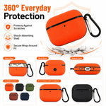 Custodia protettiva per auricolari in pelle a doppio strato con tessuto tecnico., For AirPods Pro, For AirPods 2 / 1