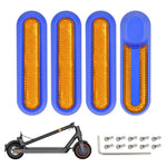 Kit 4 in 1 per la copertura laterale decorativa della ruota di un monopattino elettrico: blocco in plastica, striscia riflettente e viti incluse., For Xiaomi Mijia M365 Pro / Pro 2 / 1S