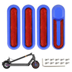 Kit 4 in 1 per la copertura laterale decorativa della ruota di un monopattino elettrico: blocco in plastica, striscia riflettente e viti incluse., For Xiaomi Mijia M365 Pro / Pro 2 / 1S
