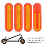Kit 4 in 1 per la copertura laterale decorativa della ruota di un monopattino elettrico: blocco in plastica, striscia riflettente e viti incluse., For Xiaomi Mijia M365 Pro / Pro 2 / 1S