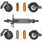 Kit 4 in 1 per la copertura laterale decorativa della ruota di un monopattino elettrico: blocco in plastica, striscia riflettente e viti incluse., For Xiaomi Mijia M365 Pro / Pro 2 / 1S