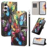 Custodia per telefono in ecopelle con motivo dipinto e cinturino, For Galaxy A05, For Galaxy A05s, For Galaxy A15 / A15 5G