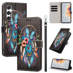 Custodia per telefono in ecopelle con motivo dipinto e cinturino, For Galaxy A05, For Galaxy A05s, For Galaxy A15 / A15 5G