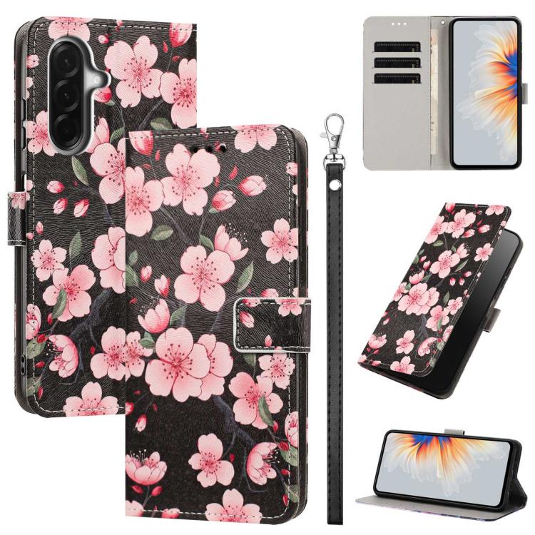 Custodia per telefono in ecopelle con motivo dipinto e cinturino, For Galaxy A57 5G, For Galaxy A37 5G / A36 5G, For Galaxy A27 5G