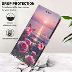 Custodia per telefono in ecopelle con motivo dipinto e cinturino, For Galaxy A55 5G, For Galaxy A35 5G, For Galaxy A25 5G